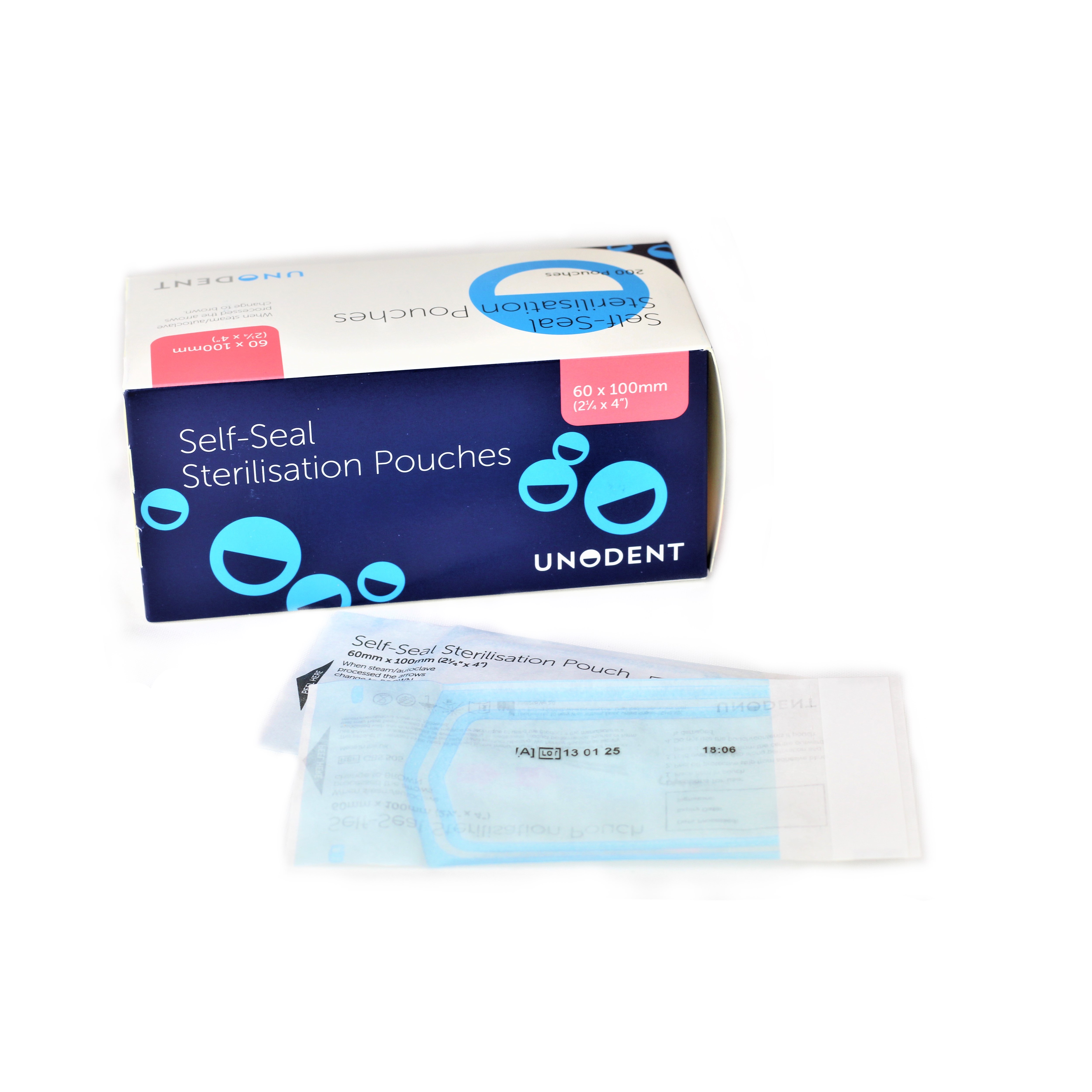 Self Seal Sterilisation Pouches 60x100mm